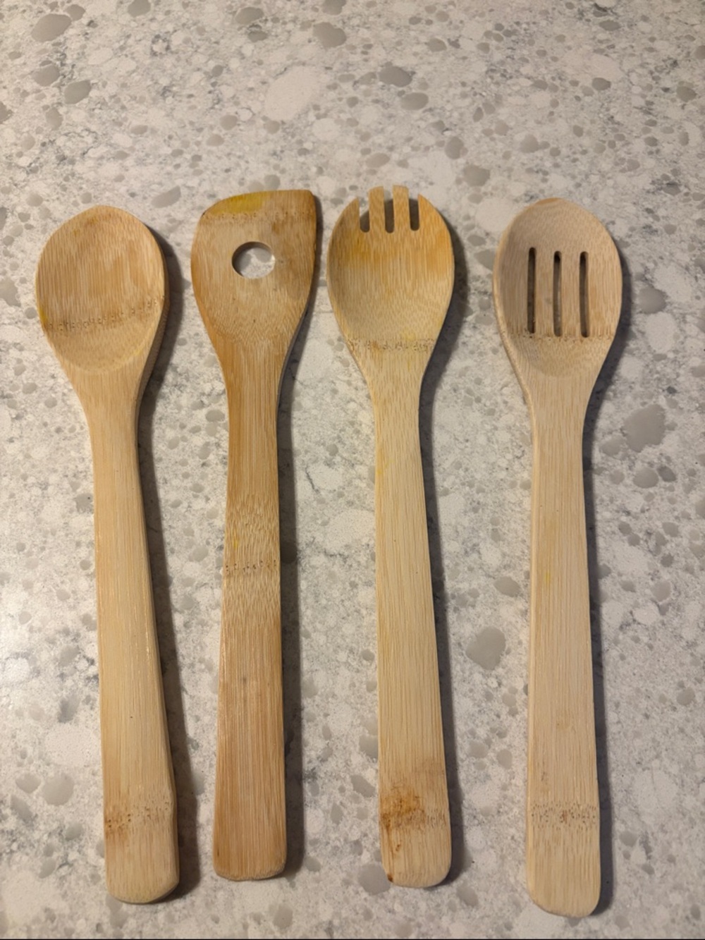 Everyday Living® Bamboo Kitchen Tools Set, 4 items. Used once. Natural hardwood